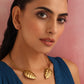 trueBrowns Brass Leaf Contemporary choker | Swadesiicart