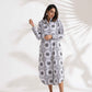 trueBrowns White Cotton Print Shirt Dress | Swadesiicart