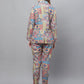 Jainish Women's WoDigital Printed Crop Top and Jacket Set - Multi - Swadesiicart