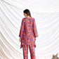 BulBul Dharvi Chanderi Fuschia Co-Ord Set - Swadesiicart