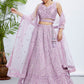 House of Panchhi Sea Green Georgette Sequins And Thread Embroidery Lehenga Choli & Dupatta | Swadesiicart