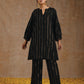 trueBrowns Black Gold Cotton Relaxed Co-Ord Set - Swadesiicart