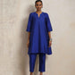 trueBrowns Blue Silk Kurta Co-ord Set - Swadesiicart