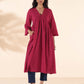trueBrowns Carrot Cotton Dobby Flared Kurta Pant Set | Swadesiicart