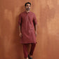 trueBrowns Men's Rust Cotton Dobby Kurta | Swadesiicart