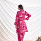 BulBul Preha Fuschia Chanderi Co-Ord Set - Swadesiicart