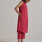 trueBrowns Honey Red Panelled Co-ord Set - Swadesiicart