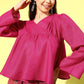 InWeave Women's Magenta Top With Multi Clr Harem Set - Swadesiicart