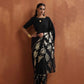 trueBrowns Black Metallic Ready To Wear Saree | Swadesiicart