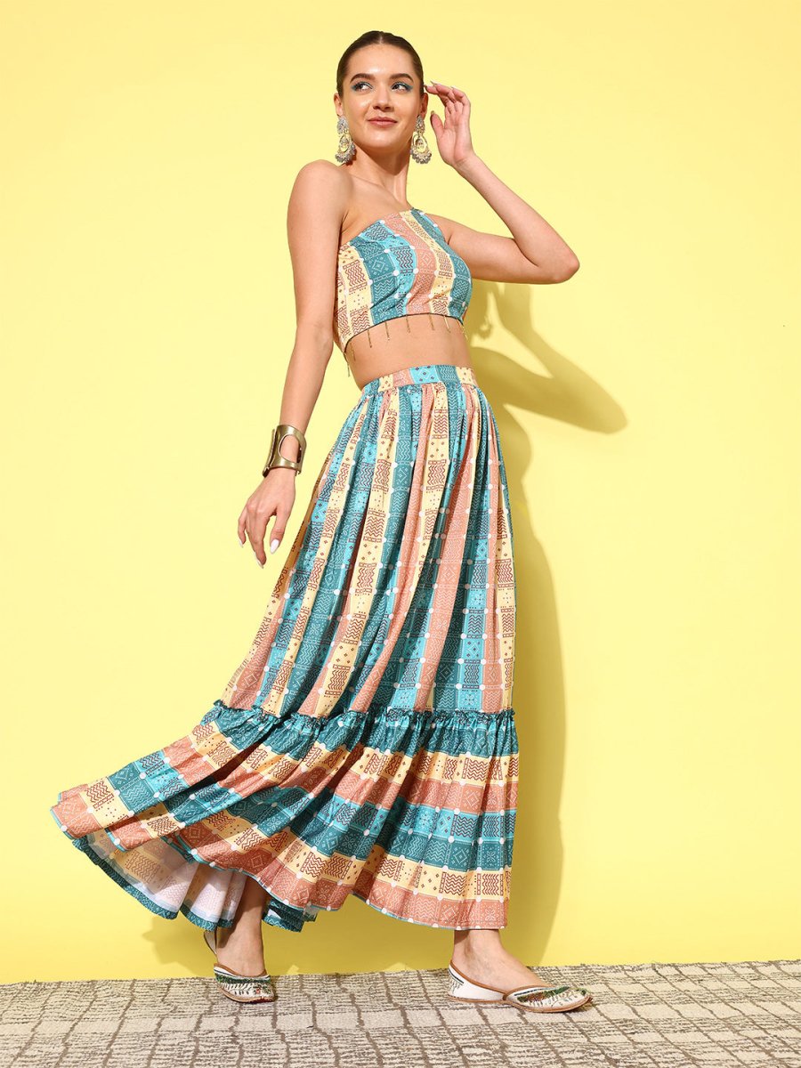 Ahalyaa Women Ethnic Printed Co-Ords - Swadesiicart