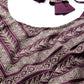 Indian Clothing Ahalyaa Purple & Gold-Toned Printed Sequinned Foil Print Ready to Wear Lehenga & Blouse With Dupatta | Swadesiicart