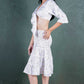 Noroke Sustainable fabric | Bemberg Polka Dot Skirt Co-Ord Set Women - White - Swadesiicart