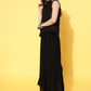 InWeave Women's Black Lurex Top With Flared Pallazo - Swadesiicart