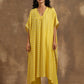 trueBrowns Lime Lehariya Printed Silk Kaftan Pant Set | Swadesiicart