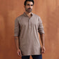trueBrowns Men's Beige Cotton Short Kurta | Swadesiicart