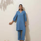 trueBrowns Blue Viscose Co-ord Set - Swadesiicart