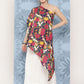 InWeave Women's Navy Bird Japanese Art Oneshoulder Top - Swadesiicart