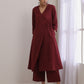 trueBrowns Ruby Wine Dobby Angrakha Pant Set | Swadesiicart