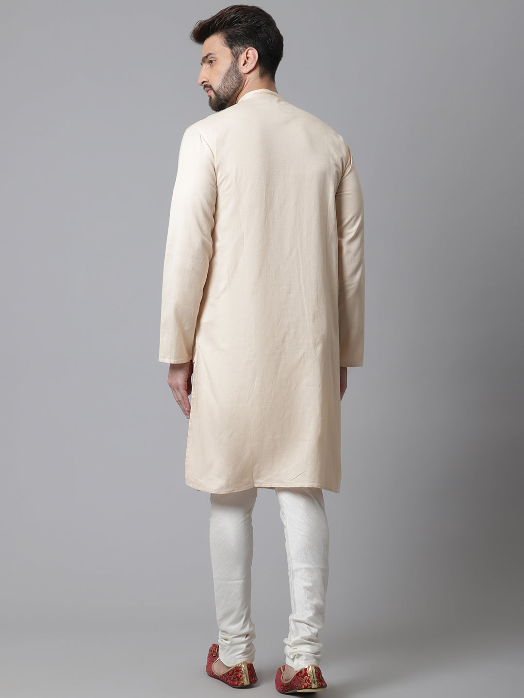 Even Apparels Brown Pure Cotton Kurta With Band Collar | Swadesiicart