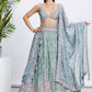 House of Panchhi Pink Georgette Sequins And Thread Embroidery Lehenga Choli & Dupatta | Swadesiicart