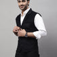 Even Apparels Men's Black Nehru Jacket With Welt Pockets | Swadesiicart