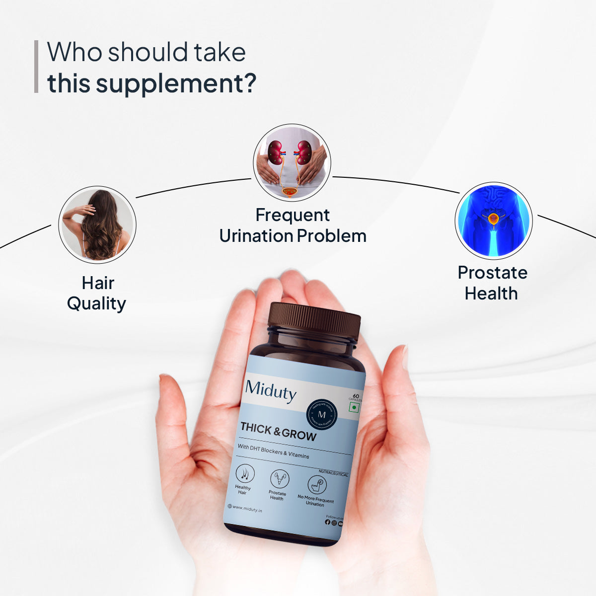 Miduty by Palak Notes Thick & Grow Capsules | Swadesiicart