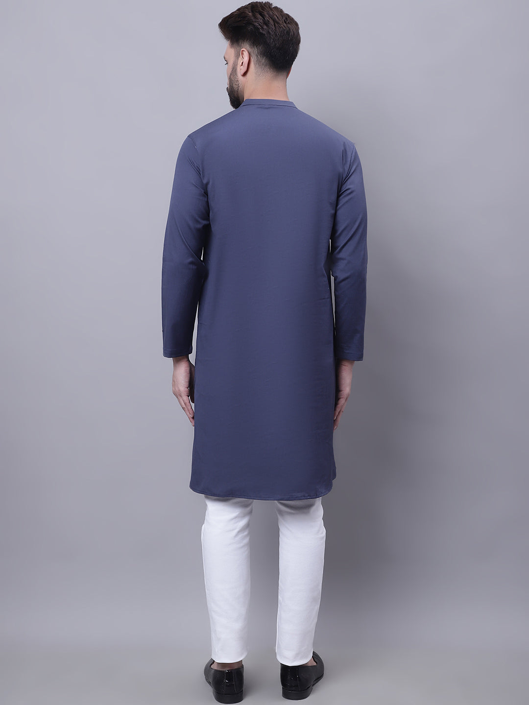 Even Apparels Grey Sherwani Kurta With Asymetrical Cut | Swadesiicart