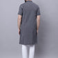 Even Apparels Multi Pure Cotton Short Sleeves Kurta With Band Collar | Swadesiicart