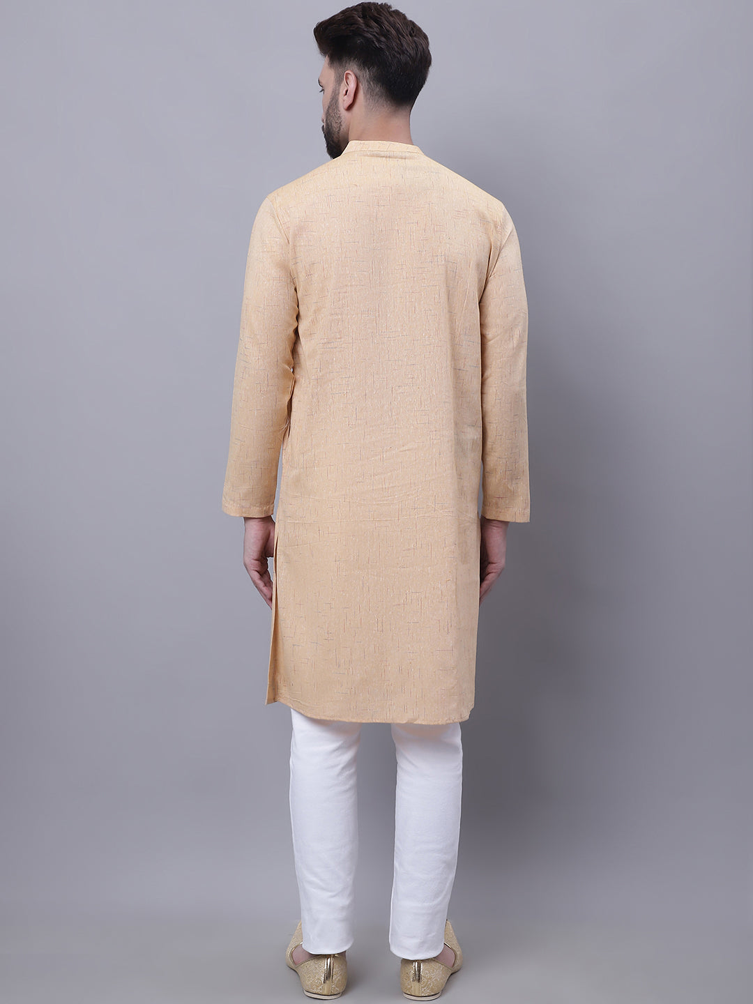 Even Apparels Beige Sherwani Kurta With Asymetrical Cut | Swadesiicart
