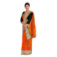 Exclusive Collection 100% Pure Cotton Orange Tant Saree With Hand Weaving Work - Swadesiicart