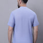Even Apparels Blue Pure Cotton Short Kurta With Band Collar | Swadesiicart