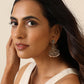 trueBrowns Silver Jaali Earrings | Swadesiicart