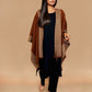 trueBrowns Brown Woollen Kaftan Cape | Swadesiicart