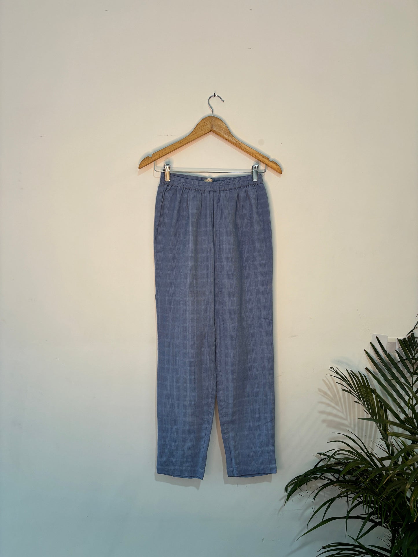 trueBrowns Light Blue Gauze Dobby Co-ord Set - Swadesiicart