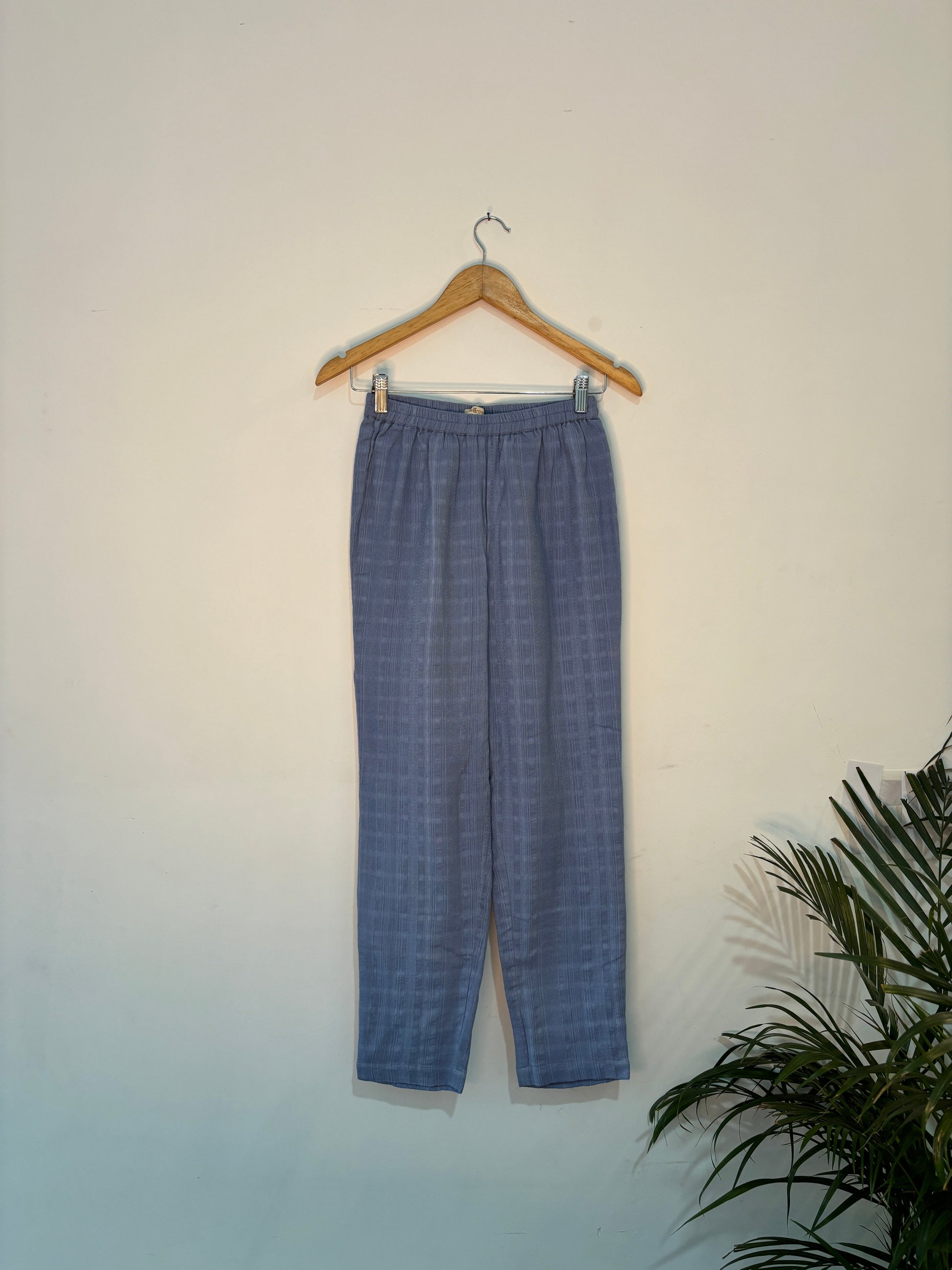 trueBrowns Light Blue Gauze Dobby Co-ord Set - Swadesiicart