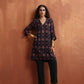 trueBrowns Black Print Kurta Co-ord Set - Swadesiicart