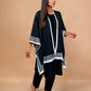 trueBrowns Black Woollen Kaftan Cape | Swadesiicart