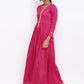 trueBrowns Pink Gold Lace Dress | Swadesiicart