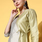 Ahalyaa Women Green Art Silk Fluid Tie-Up Kurta | Swadesiicart