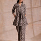 trueBrowns Clay Dabu Geometric Print Cotton Pleated Co-Ord Set - Swadesiicart