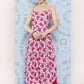 InWeave Women's Pink Fuchsia Japanese Art Strappy Set - Swadesiicart