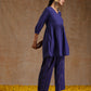 trueBrowns Spectrum Blue Gold Cotton Overlap Co-Ord Set - Swadesiicart