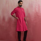trueBrowns Men's Pink Mandarin Collar Kurta | Swadesiicart