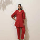 trueBrowns Maroon Viscose Co-ord Set - Swadesiicart