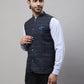 Even Apparels Men's Blue Nehru Jacket With Welt Pockets | Swadesiicart
