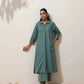 trueBrowns Green Cotton Linen Kurta Pant Set | Swadesiicart