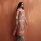 trueBrowns Beige Abstract Print Kurta Set | Swadesiicart