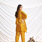BulBul Ashka Chanderi Mustard Co-Ord Set - Swadesiicart