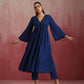 trueBrowns Blue Cotton Dobby Kurta Set | Swadesiicart
