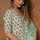 Pomcha Jaipur Lilly Of Valley Hand Block Anarkali Set | Swadesiicart